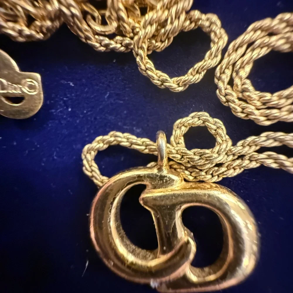 Christian Dior Gold Rope Chain Necklace - Picture 2 of 4